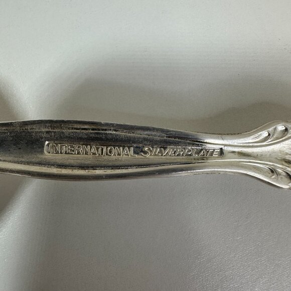 Vintage INTERLUDE International SilverPlate Fork/Scalloped Spoon Serving Set - Picture 4 of 16